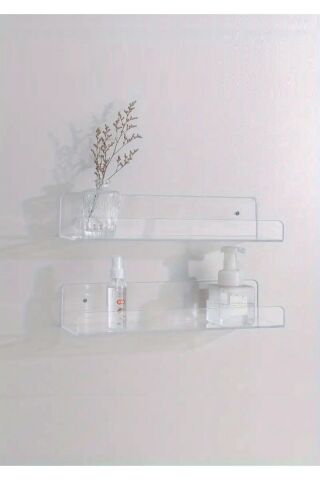 Banyo Düzenleyici Pleksi Raf 40 Cm X 10 Cm --jelatin Korumalarını Sökünüz--