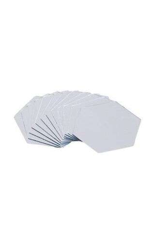 Bal Peteği Pleksi Ayna Gümüş Renk 1 Adet Yapışkanlı (11 CM X 12,5 CM)