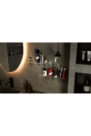 Pleksi Raf Genişlik 50cm X 10cm (3mm Pleksiden Üretilir)