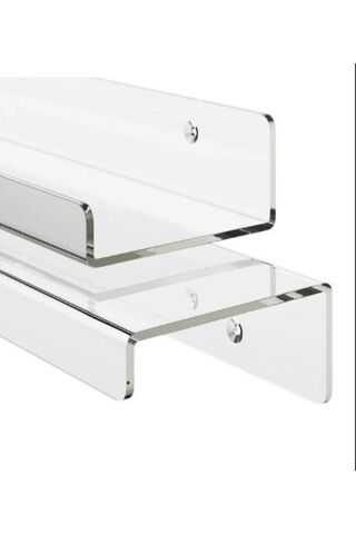 Pleksi Takı Oje Baharatlık Düzenleyici Raf Genişlik 60cm X 10cm (3mm Pleksiden Üretilir)