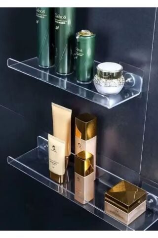 Görünmez Banyo Rafı 2'li Set - 30cm + 20cm
