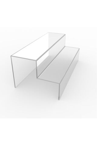 Pleksi Şeffaf Merdiven Sergileme Standı 25 Cm - Ddlc-217