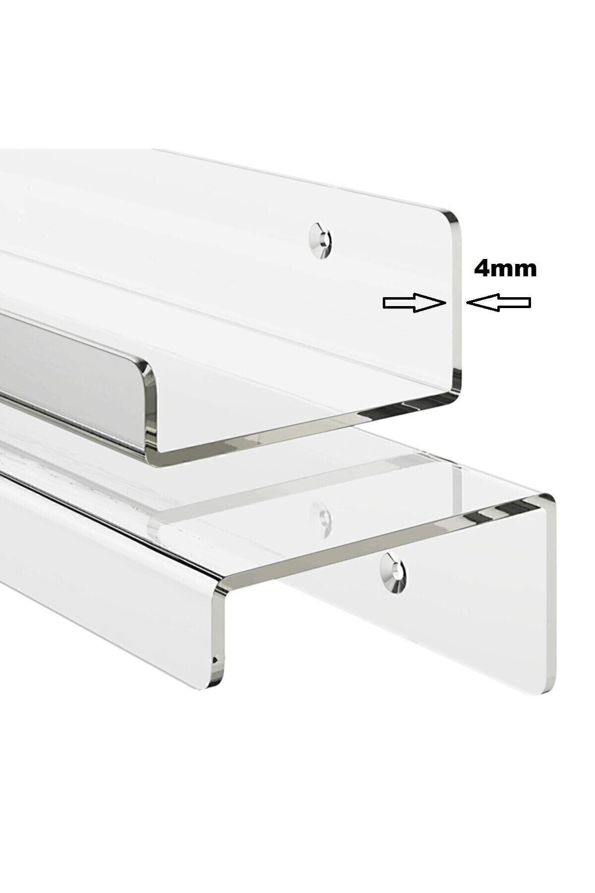 Takı Oje Baharatlık Düzenleyici Pleksi Raf Genişlik 60 Cm X 10 Cm 4 Mm Kalınlık