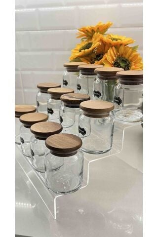 3 Katlı Merdiven Stand (ŞEFFAF 30CM)