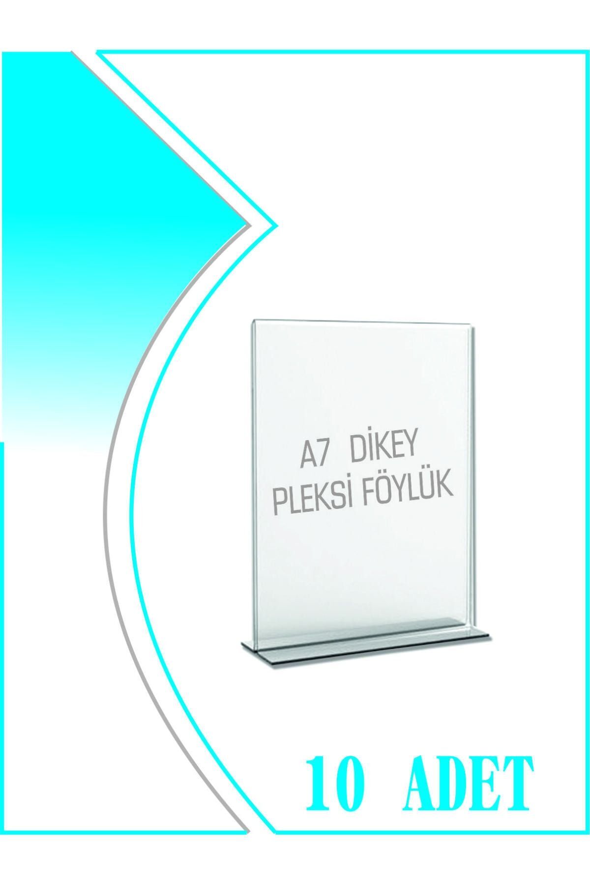 T Tipi A7 Kağıdı Boyutlu Dikey Pleksi Föylük 10 Adet