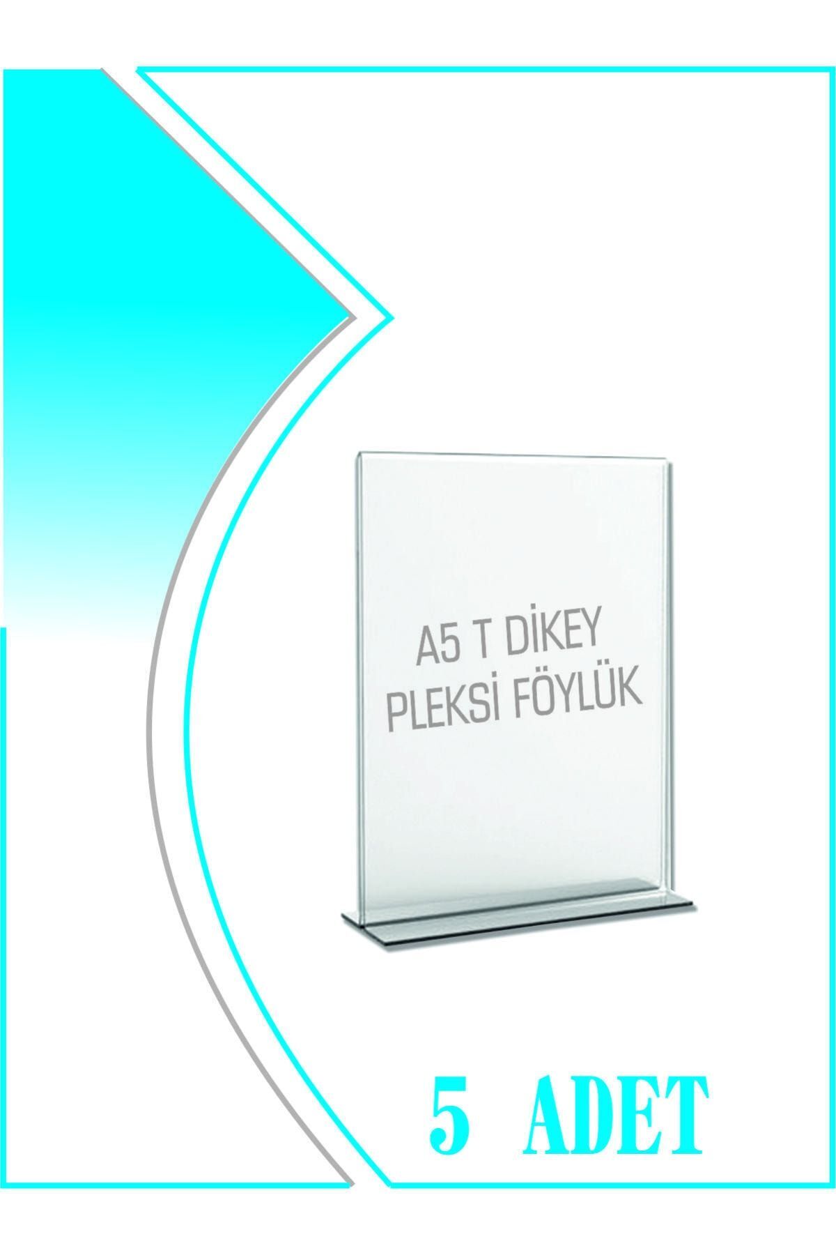 T Tipi A5 Kağıdı Boyutlu Dikey Pleksi Föylük 5 Adet