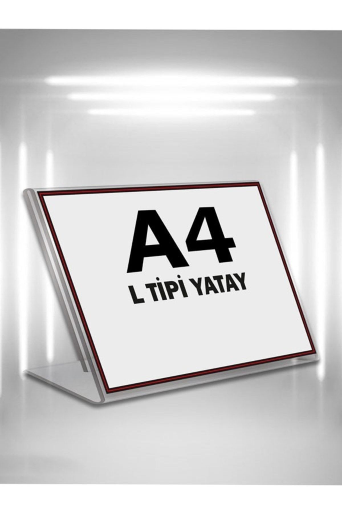 L Tipi A4 Pleksi Föylük Broşürlük-yatay A4 Föylük-5 Li Paket