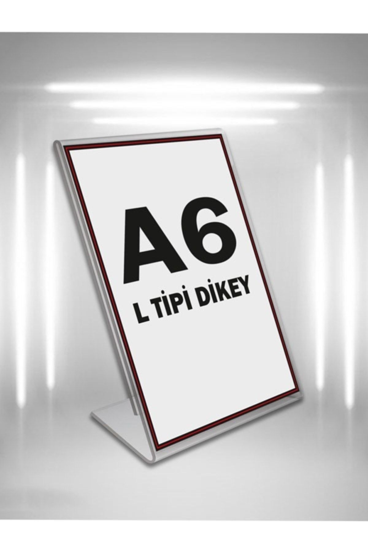 L Tipi A6 Pleksi Föylük Broşürlük-yatay A6 Föylük-10 Lu Paket