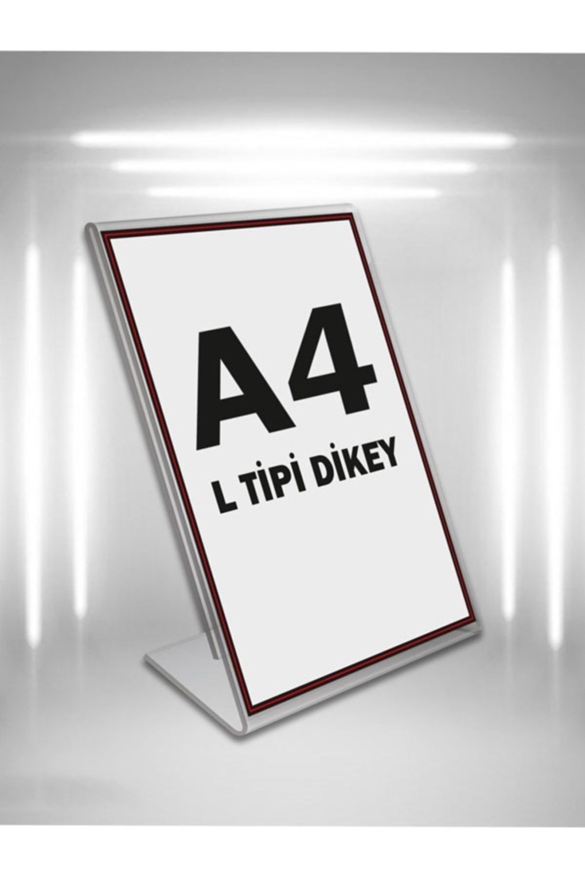 L Tipi A4 Pleksi Föylük Broşürlük-dikey A4 Föylük-20 Li Paket