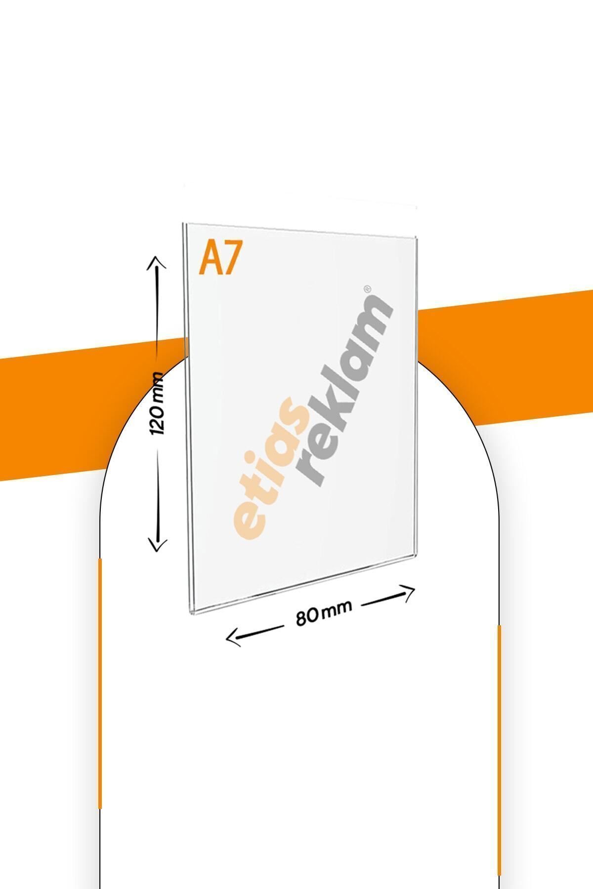 A7 U Tipi Dikey Masa Üstü 20'li Paket / Şeffaf Pleksi Föylük / Broşürlük
