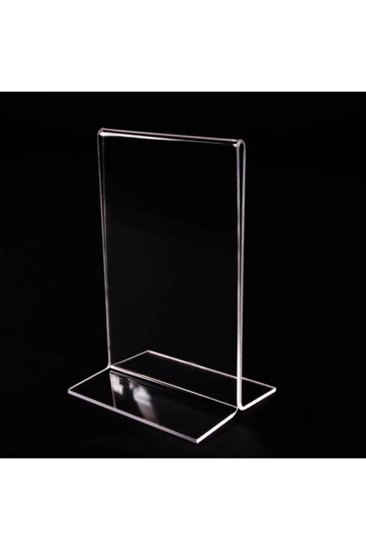 A5(15cmx21cm) Masaüstü T Tipi Dikey Pleksiglass Föylük Broşürlük Fiyatlık