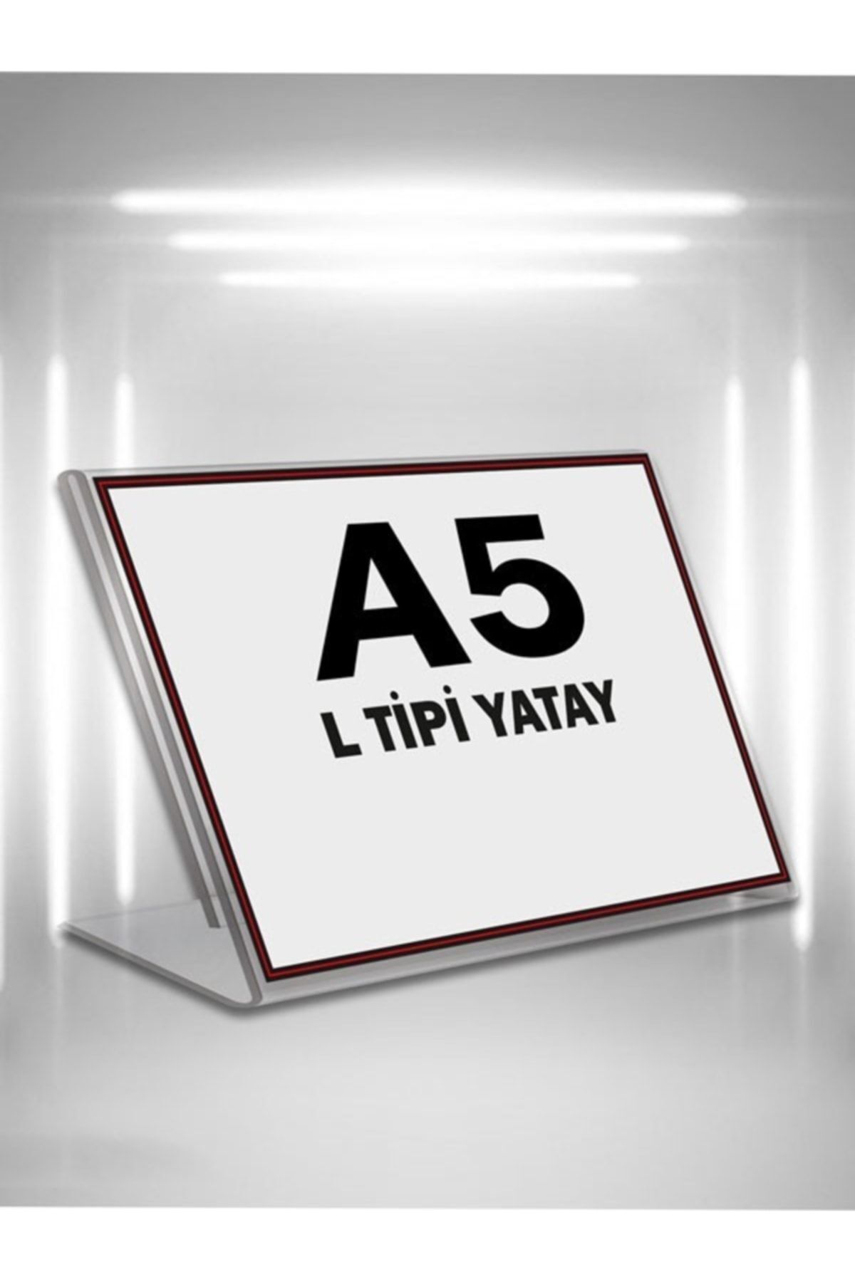 L Tipi A5 Pleksi Föylük Broşürlük-yatay A5 Föylük-10 Lu Paket