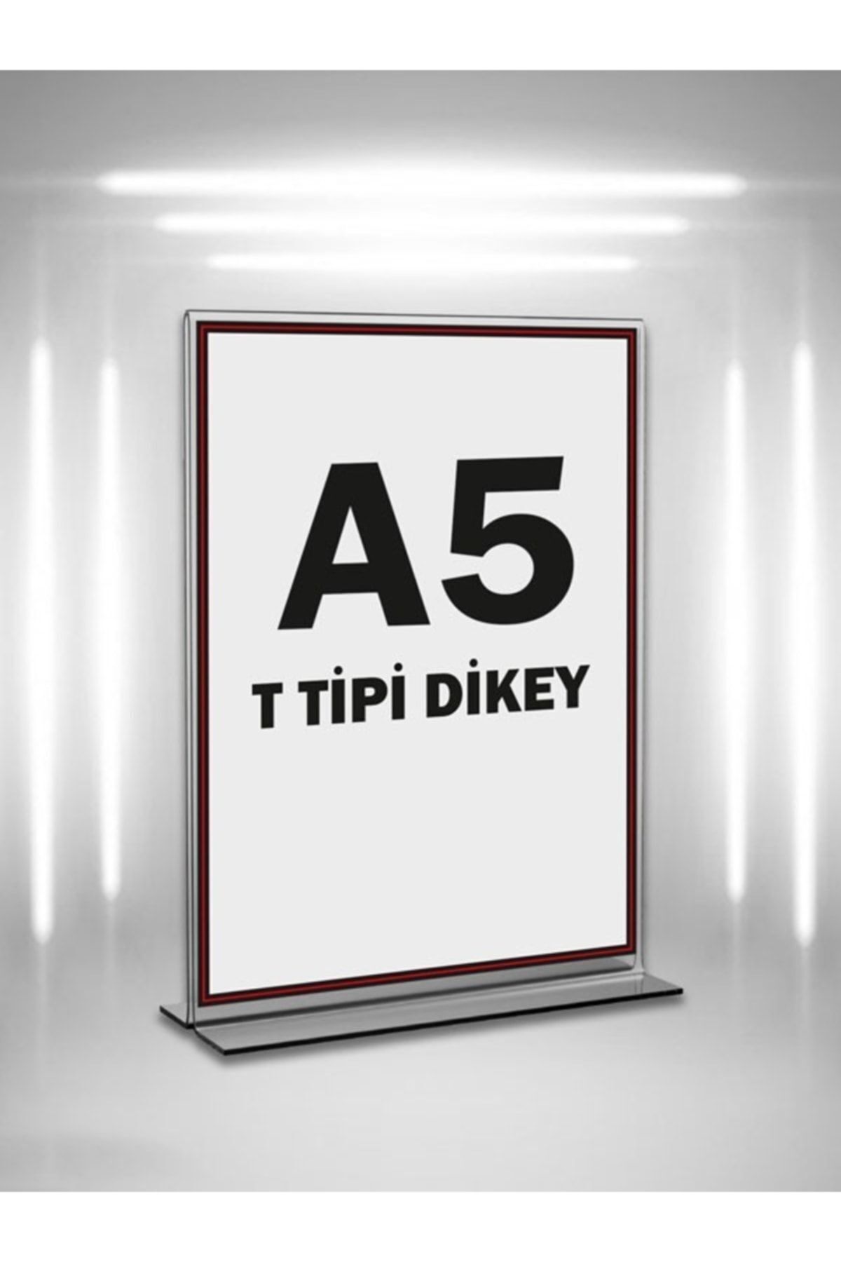 T Tipi A5 Pleksi Föylük Broşürlük-dikey A5 Föylük-5 Li Paket