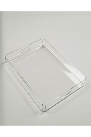 Şeffaf Pleksi Tepsi 35x25 Cm Servis Sunum Tepsisi-şeffaf Sunumluk