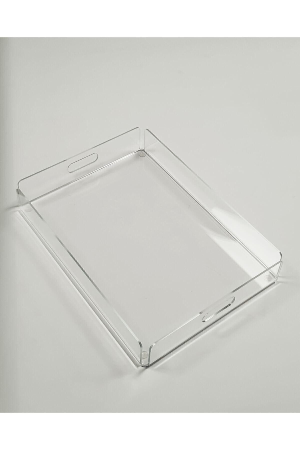 Nisba Ticaret Ürünü Şeffaf Pleksi Nisba Tepsi 35x25 Cm Servis Sunum Tepsisi Sm-21440634
