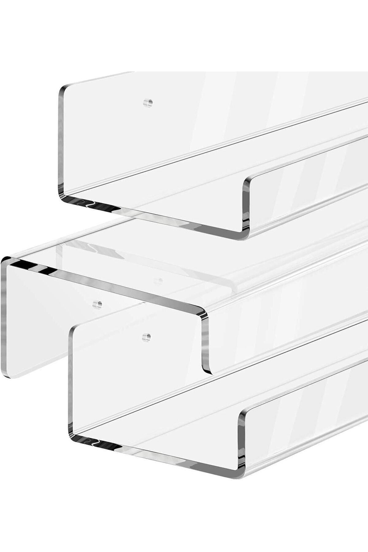 Şeffaf Pleksi Raf 38cm (4'LÜ PAKET)