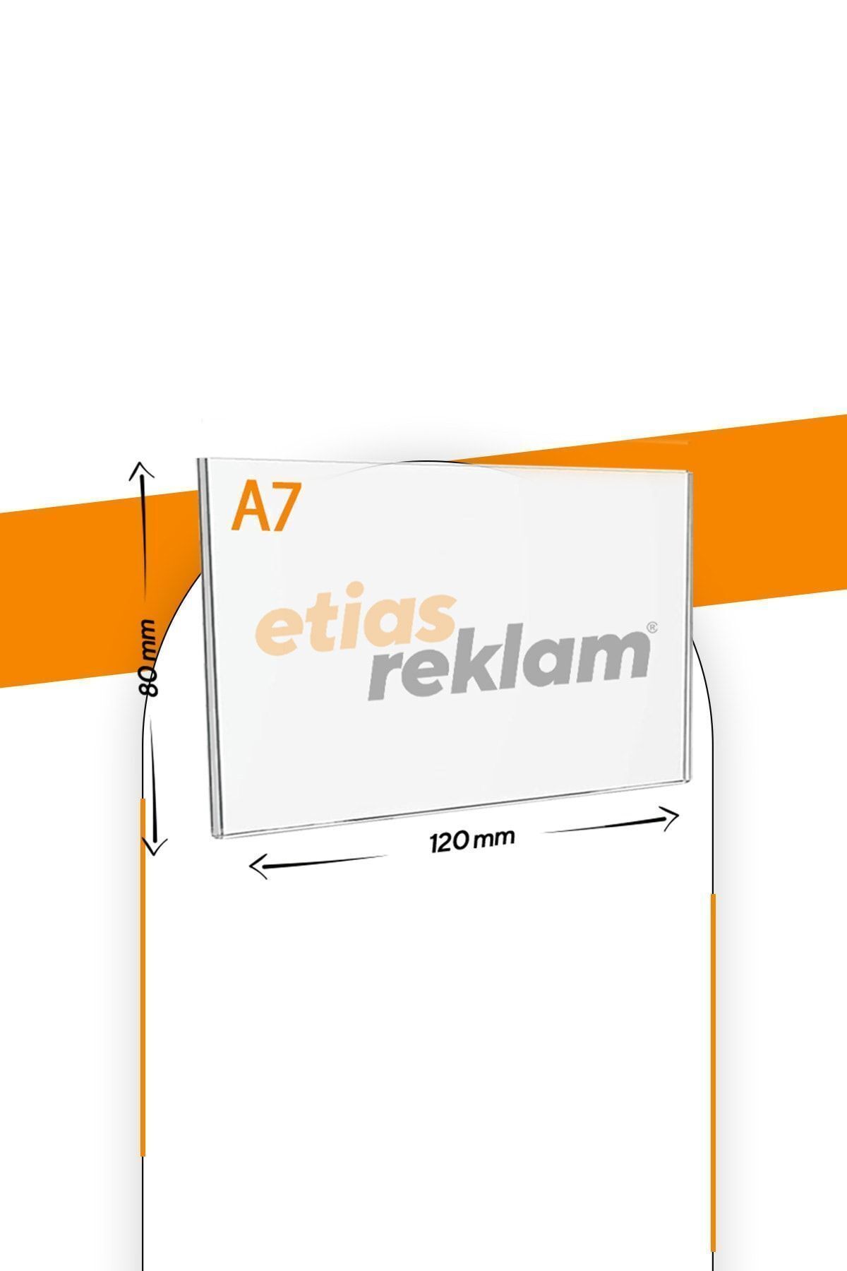 A7 U Tipi Yatay Masa Üstü 2.8 mm Şeffaf Pleksi Föylük Broşürlük