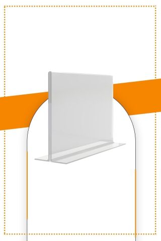A5 T Tipi Yatay Masa Üstü 2.8 Mm Şeffaf Pleksi Föylük / Broşürlük