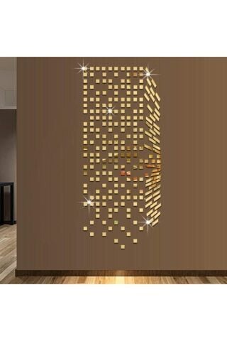 Dekor Süs Mozaık Ayna 200x Adet Pleksi Dekoratif Gold Antre Banyo