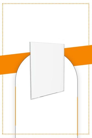 A4 U Tipi Dikey Masa Üstü 10'lu Paket / Şeffaf Pleksi Föylük / Broşürlük