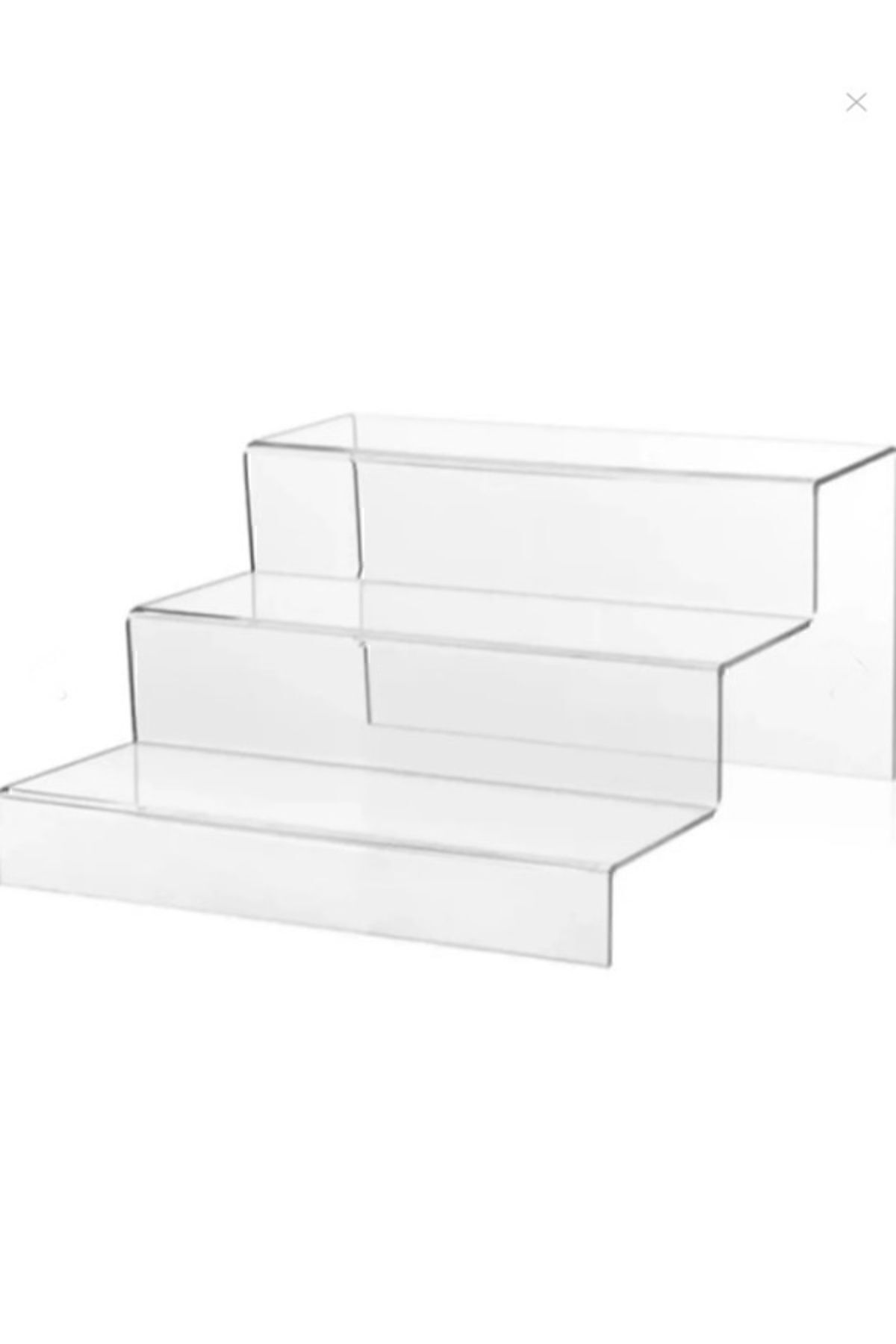 Baharatlık Pleksi 3 Katlı Merdiven Stand 3 Mm Şeffaf ( 7 X 40 Cm )