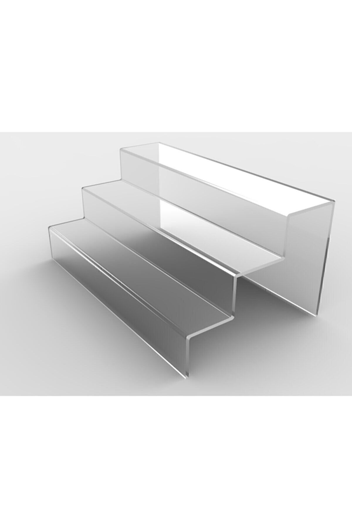 3 Katlı Merdiven Stand (ŞEFFAF 30CM)