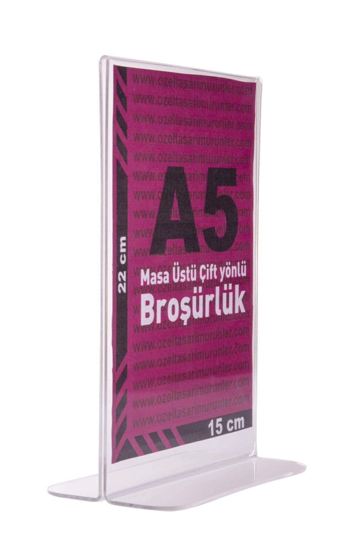 (20 Adet) T Tipi Dikey A5 Pleksi Föylük Broşürlük