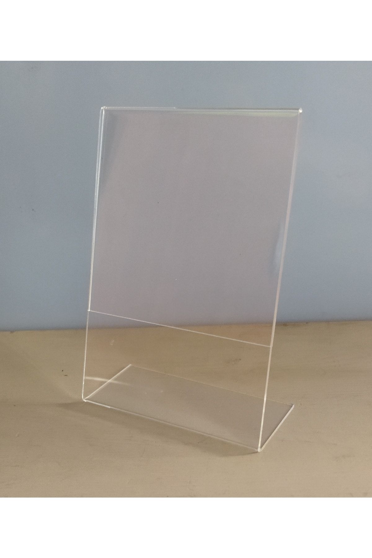 A6 L Tip Dikey 2mm Pleksi Föylük Etiketlik 20ad