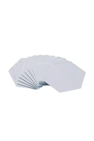 Dekoratif Bal Peteği Pleksi Ayna Gümüş Renk Kendinden Yapışkanlı (14 ADET X 7CM X 8CM)
